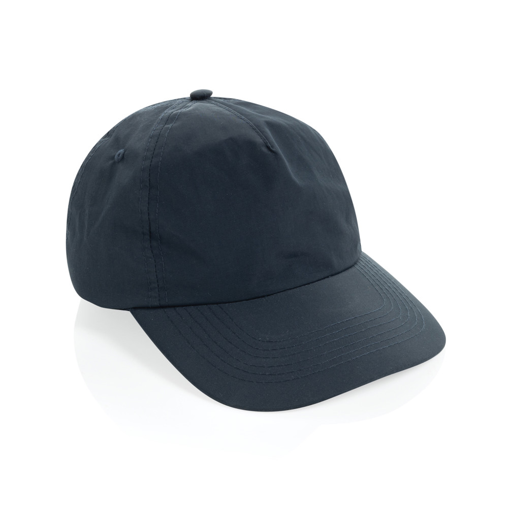 KENTO URBAN RCS gerecyclede nylon 5-panel adventure cap - donkerblauw (± PMS 539 C)