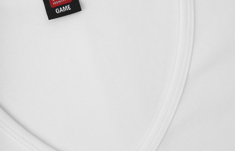 Interlock T-shirt | v-hals | dames
