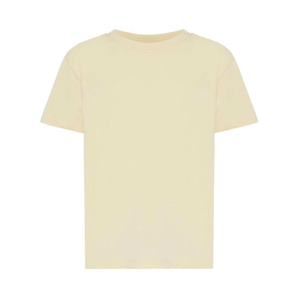 IQONIQ Koli kids lichtgewicht gerecycled katoen t-shirt - cream yellow (± PMS 12-0717 TCX)