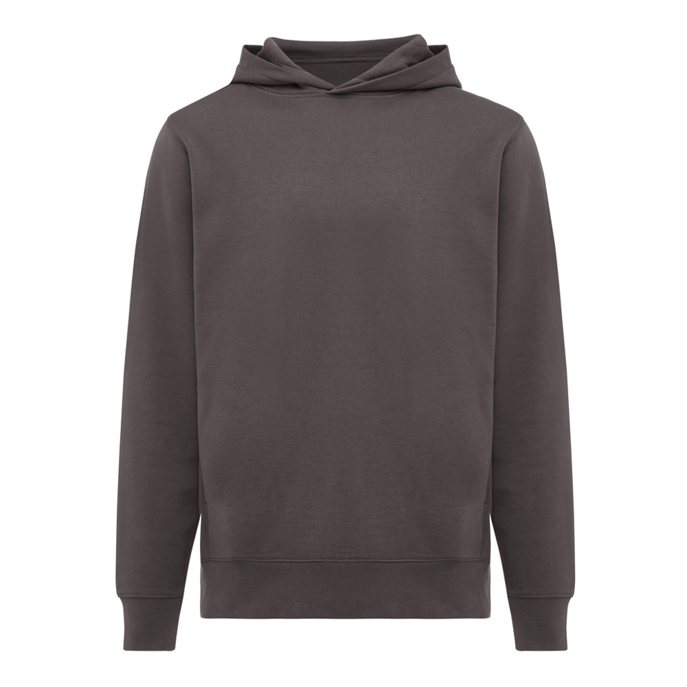 IQONIQ Yengo recycled katoen hoodie met steekzakken - antraciet (± PMS 19-3900 TCX)