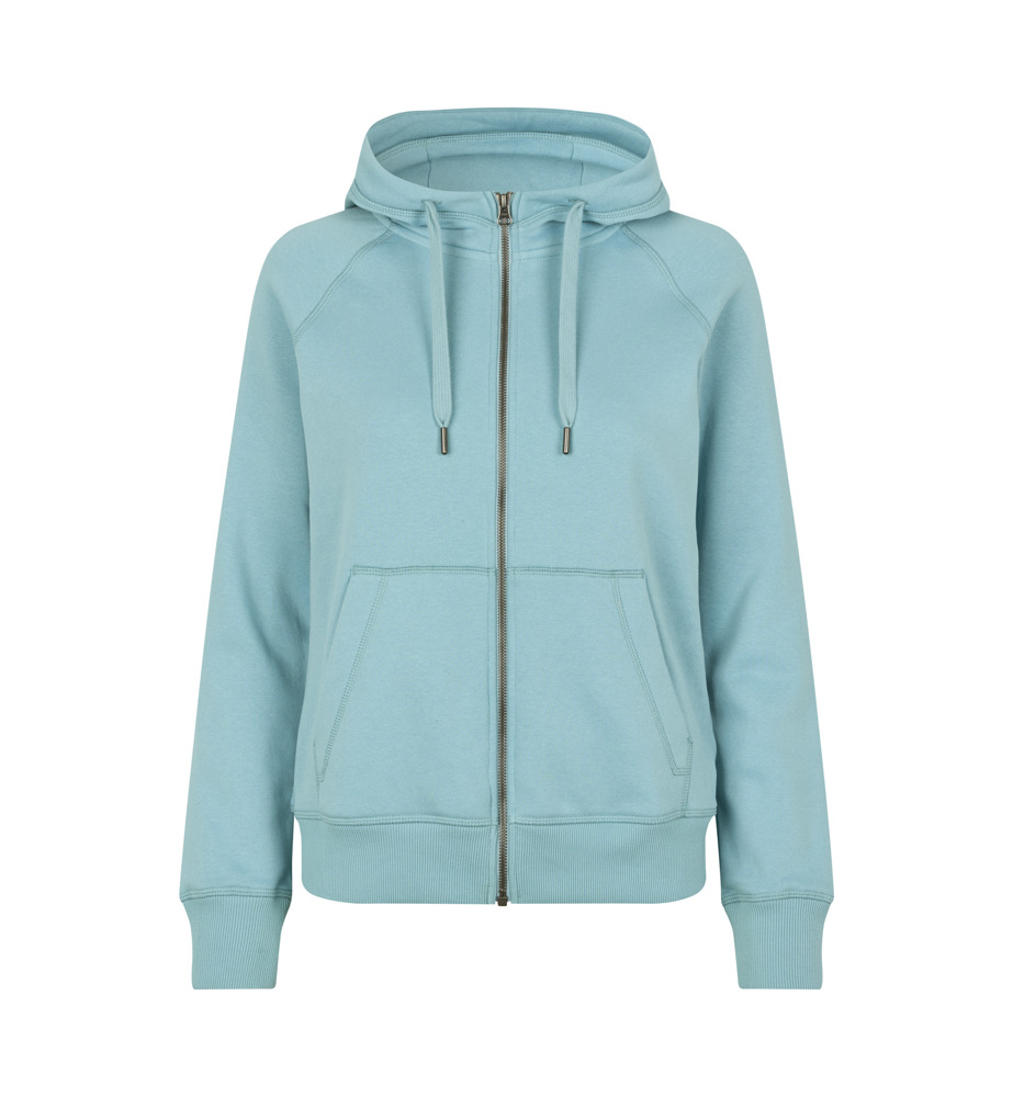 CORE hoodie | met rits | dames - Stoffige Aqua (C-392)