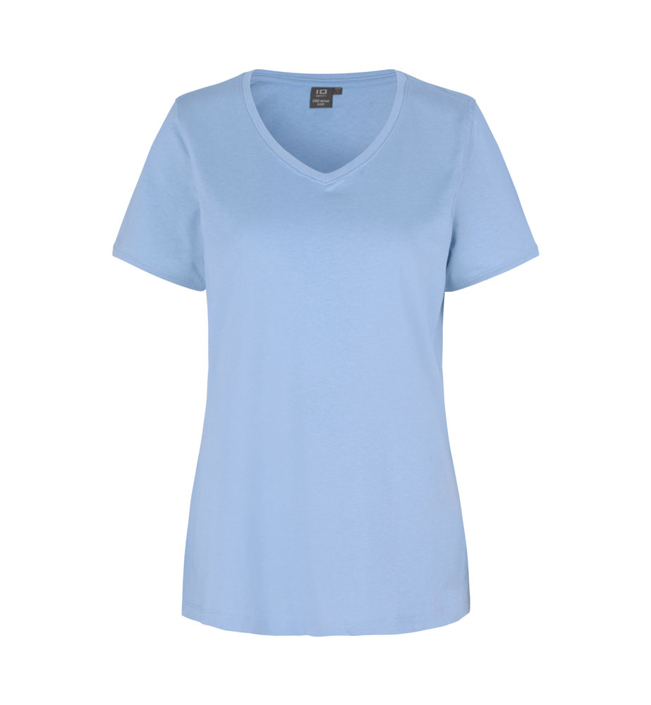 PRO Wear CARE T-shirt | v-hals | dames - Lichtblauw (C-700)