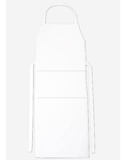 Bib Apron Verona Classic Bag 90 x 75 cm - White