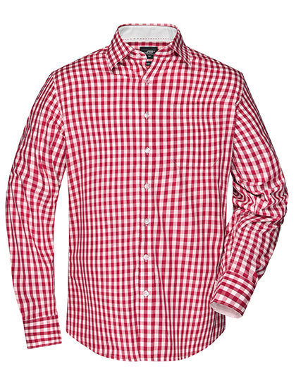 Daiber - Men´s Checked Shirt - Red, White