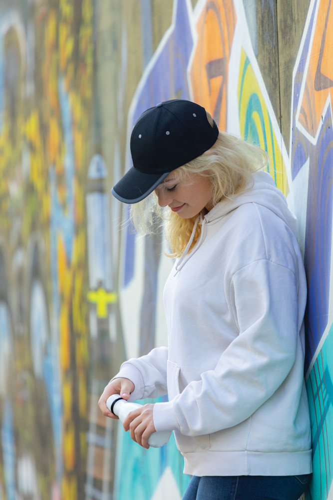 Impact AWARE™ 6 panel 280gr recycled katoen cap met bies