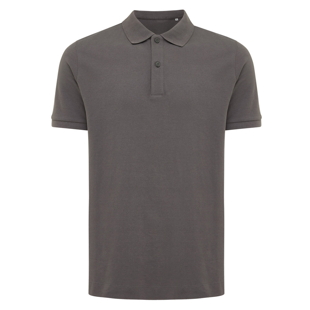 IQONIQ Yosemite gerecycled katoen pique polo - antraciet (± PMS 19-3900 TCX)