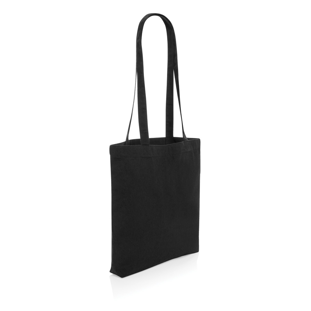 Impact AWARE™ gerecycled katoenen draagtas 330gsm - zwart (± PMS Black)