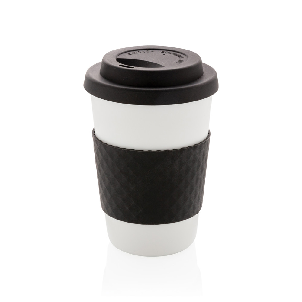 Herbruikbare koffiebeker 270ml - zwart (± PMS Black)