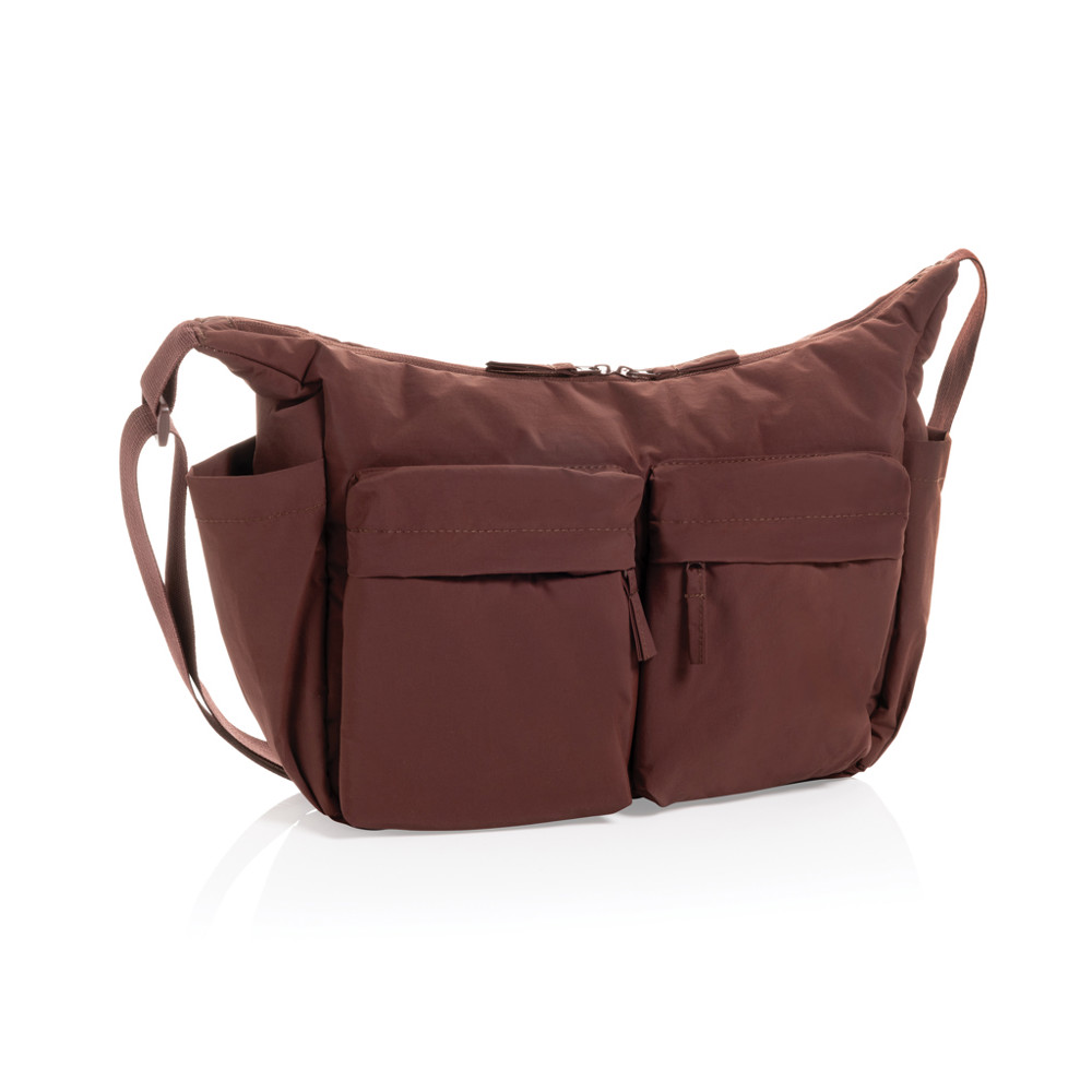 KENTO URBAN RCS gerecyclede nylon gewatteerde schoudertas - bordeauxrood (± PMS burgundy)