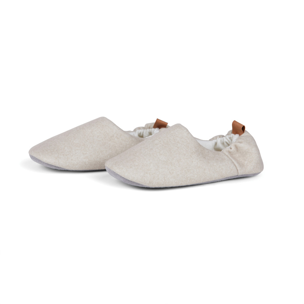 VINGA Moulton RCS RPET slippers L/XL - beige, feather grey (± PMS beige/ ± PMS 15-1305 TPG)