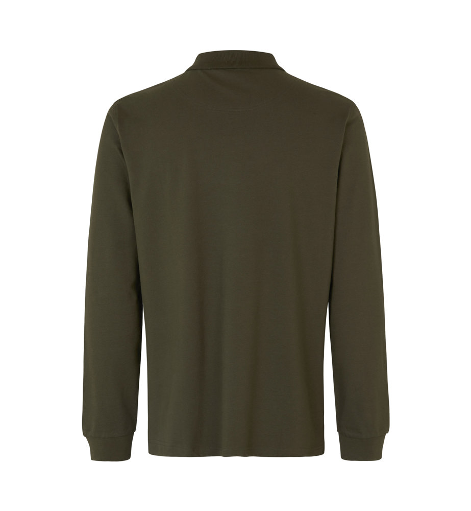 Poloshirt met lange mouw | stretch