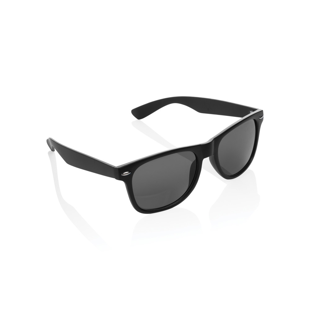 GRS recycled PC plastic zonnebril - zwart (± PMS Black)