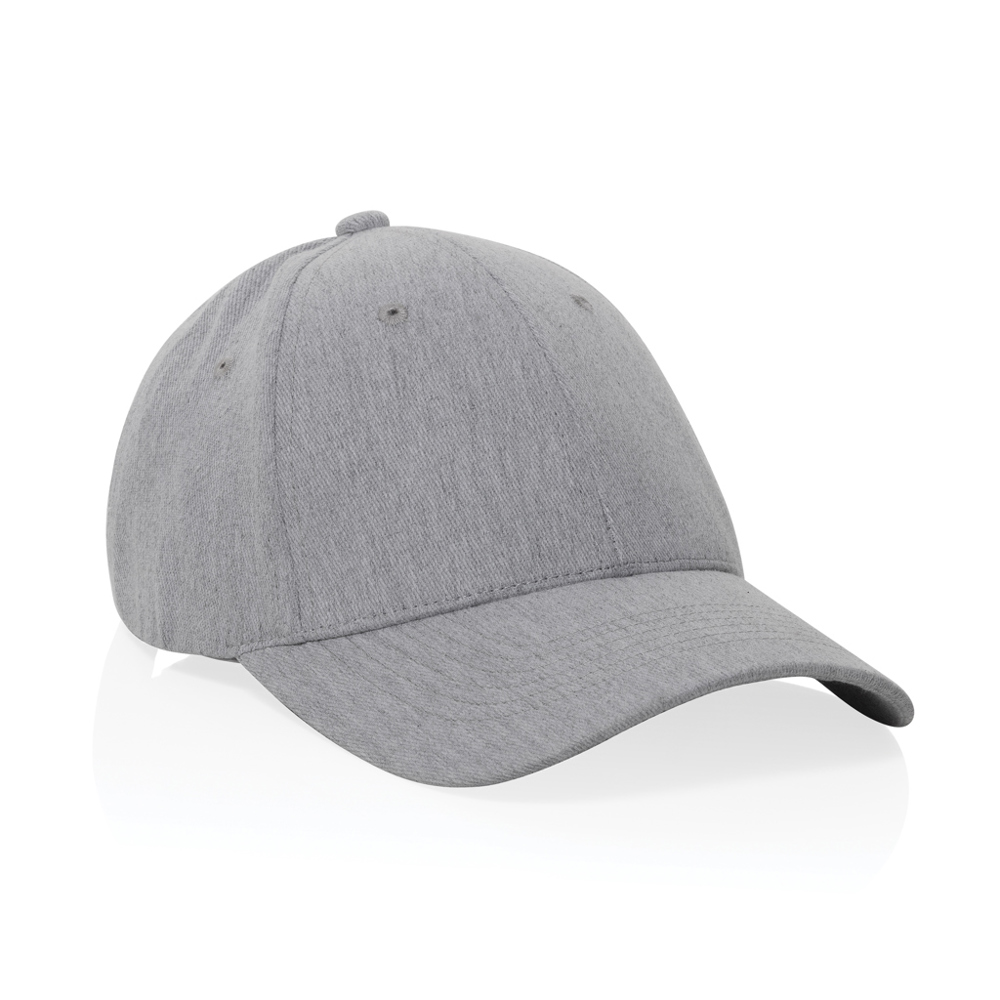 Milo AWARE™ recycled heather 6 paneel cap 200gr - grijs (± PMS Grey)
