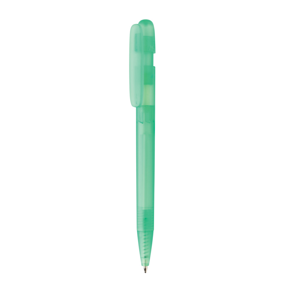 Devin GRS-gecertificeerde RABS-pen transparant - groen (± PMS 2252C)