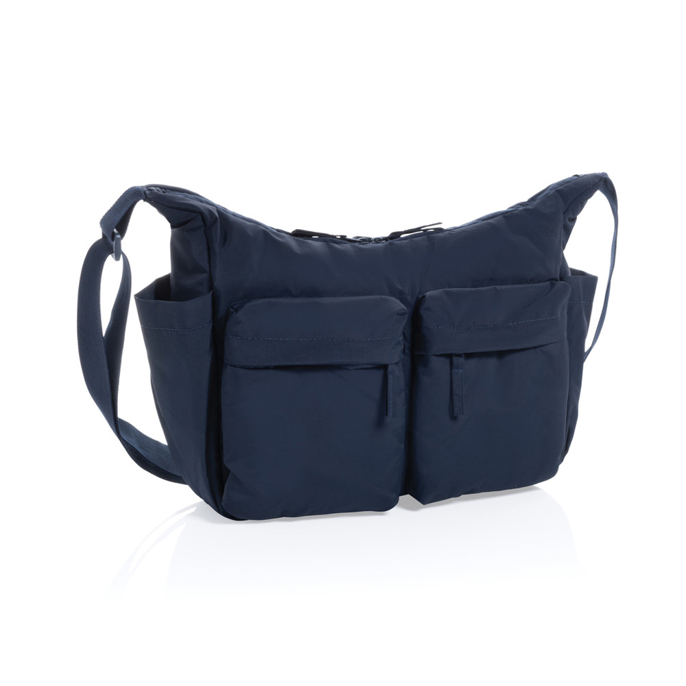 KENTO URBAN RCS gerecyclede nylon gewatteerde schoudertas - donkerblauw (± PMS navy)