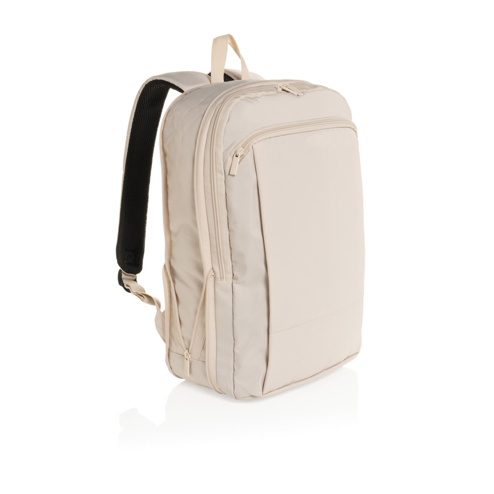 Flexpack Aware™ RPET Expandable compacte 15.6' Laptop rugzak - beige (± PMS Warm Grey 1)