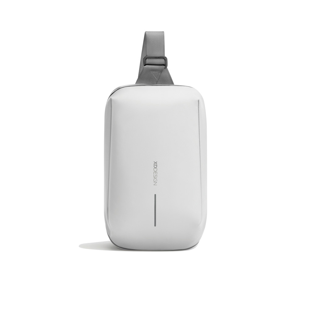 Urban waterbestendige sling bag - gebroken wit, grijs (± PMS Cool Grey 3/ ± PMS Cool Grey 5)