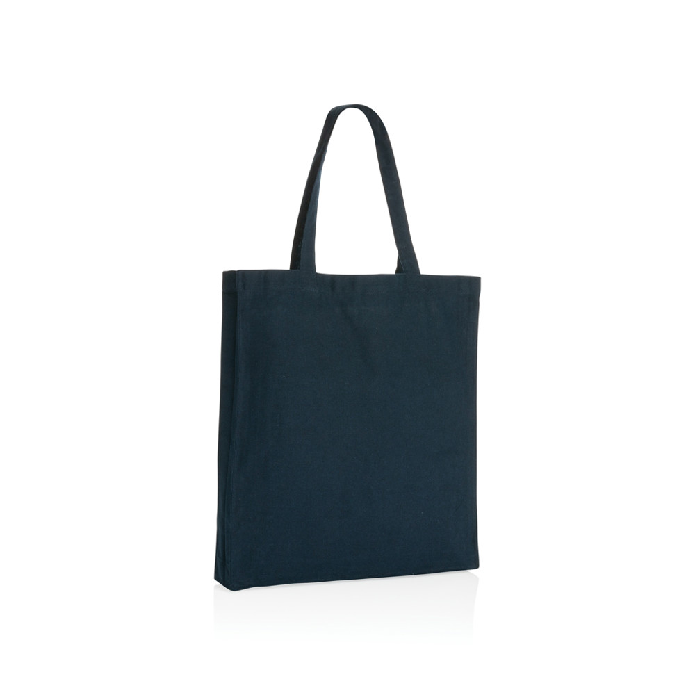 Impact AWARE™ gerecycled katoenen draagtas met bodem 145gsm - donkerblauw (± PMS 539)