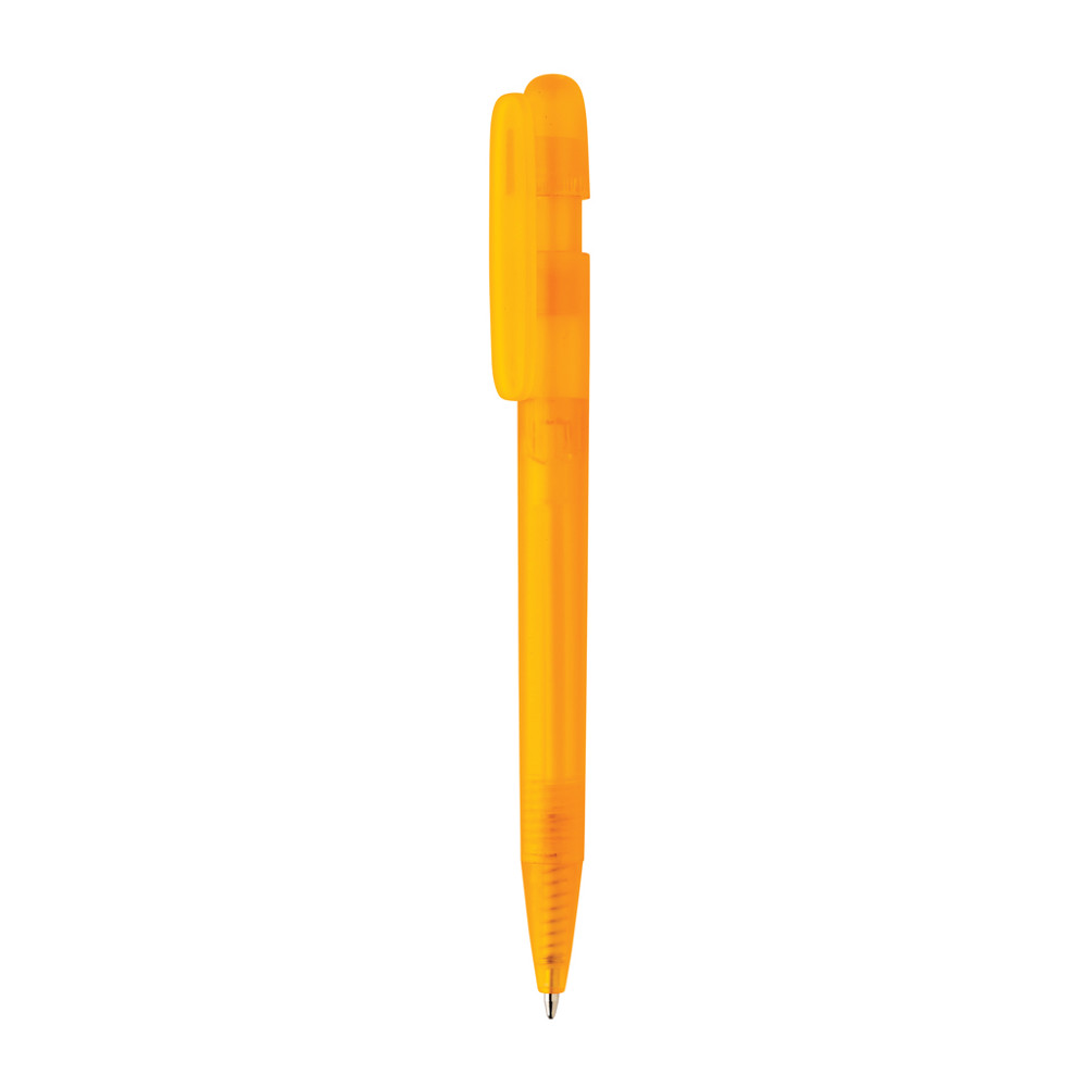 Devin GRS-gecertificeerde RABS-pen transparant - oranje (± PMS 165)