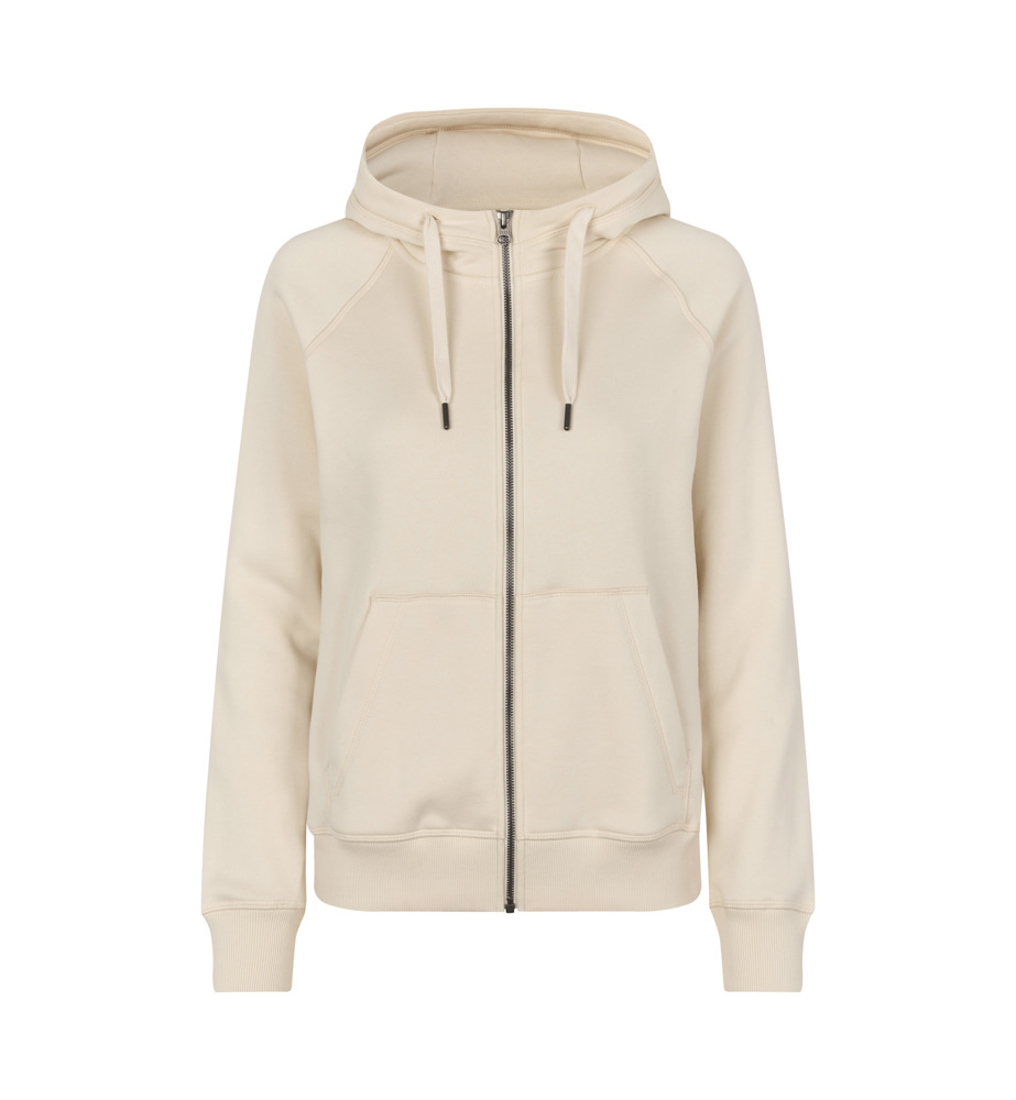 CORE hoodie | met rits | dames - Off-white (C-110)