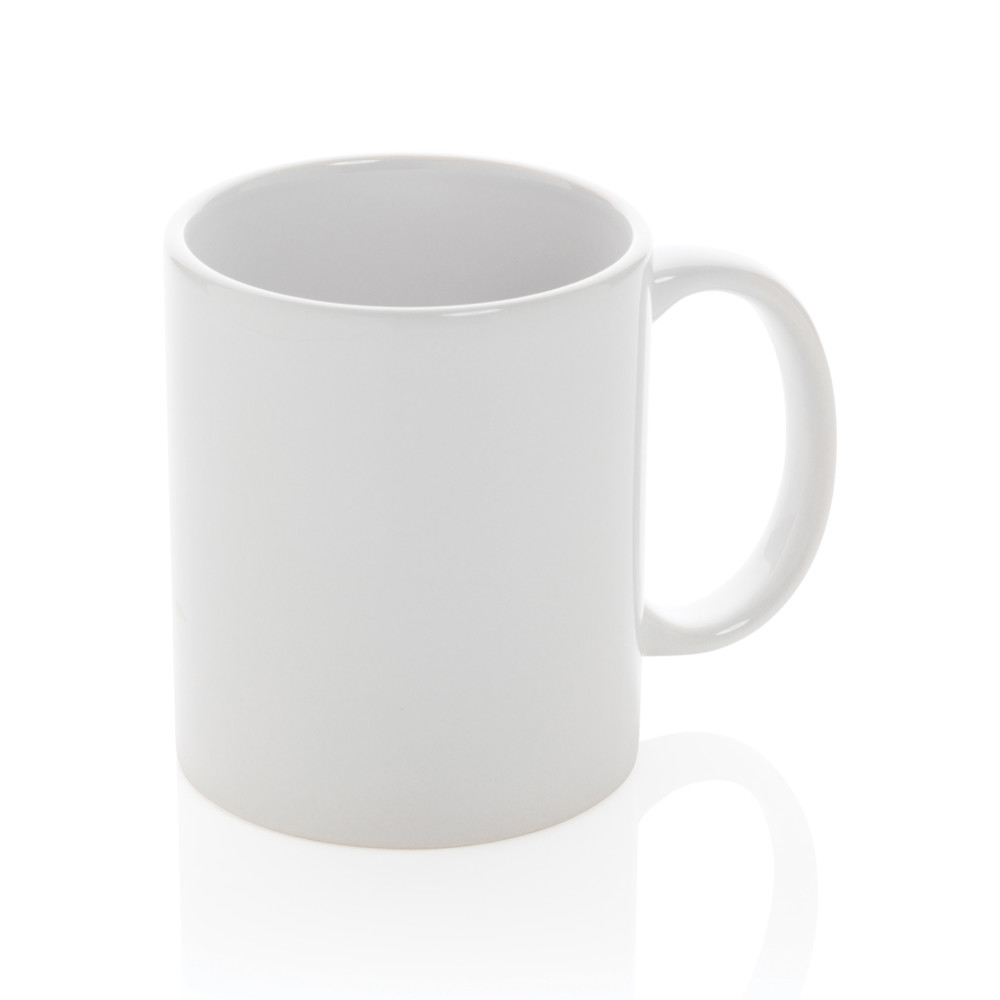 Keramische classic mok 350 ml - wit, wit (± PMS White/ ± PMS White)