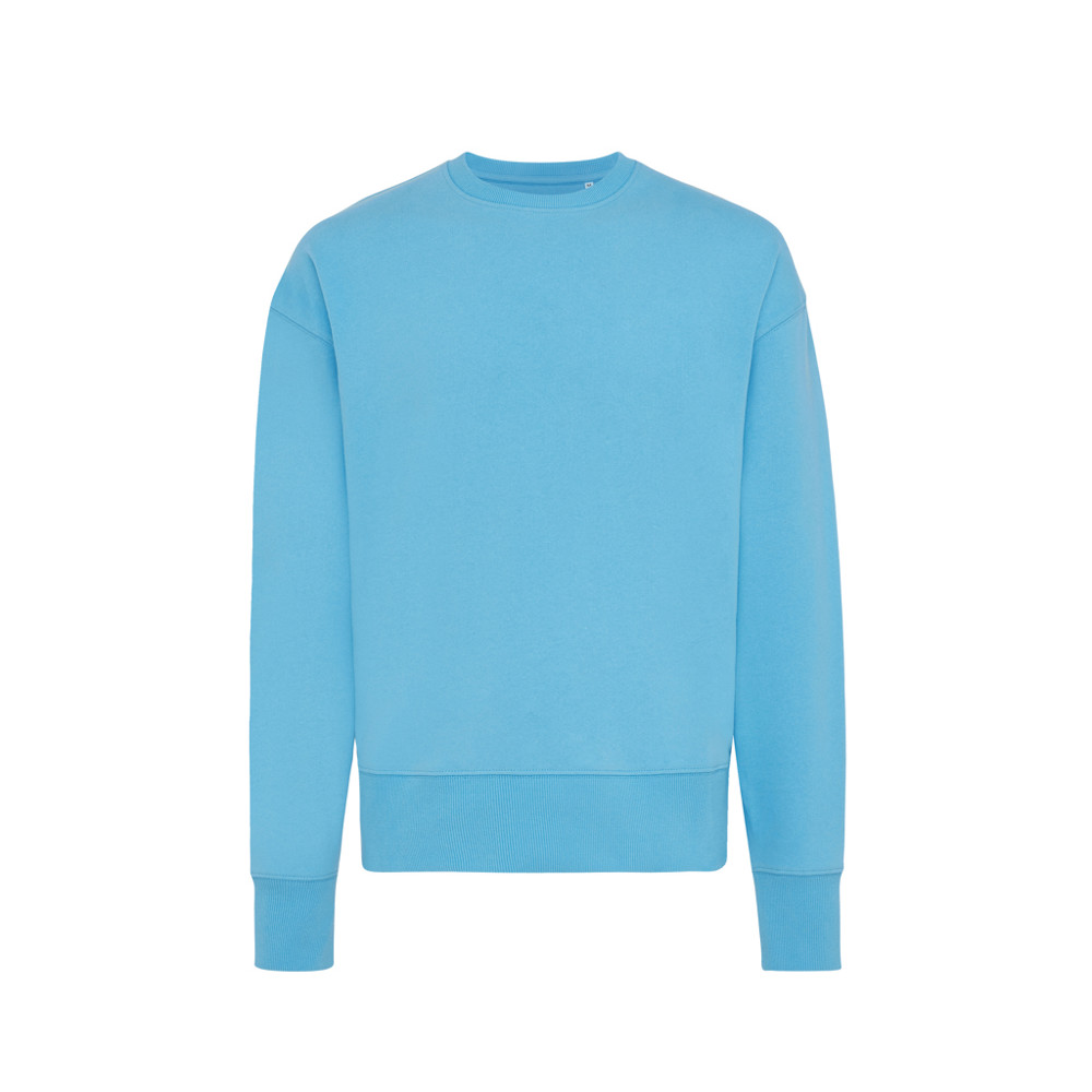 IQONIQ Kruger gerecycled katoen relaxed sweater - tranquil blue (± PMS 17-4139TCX)