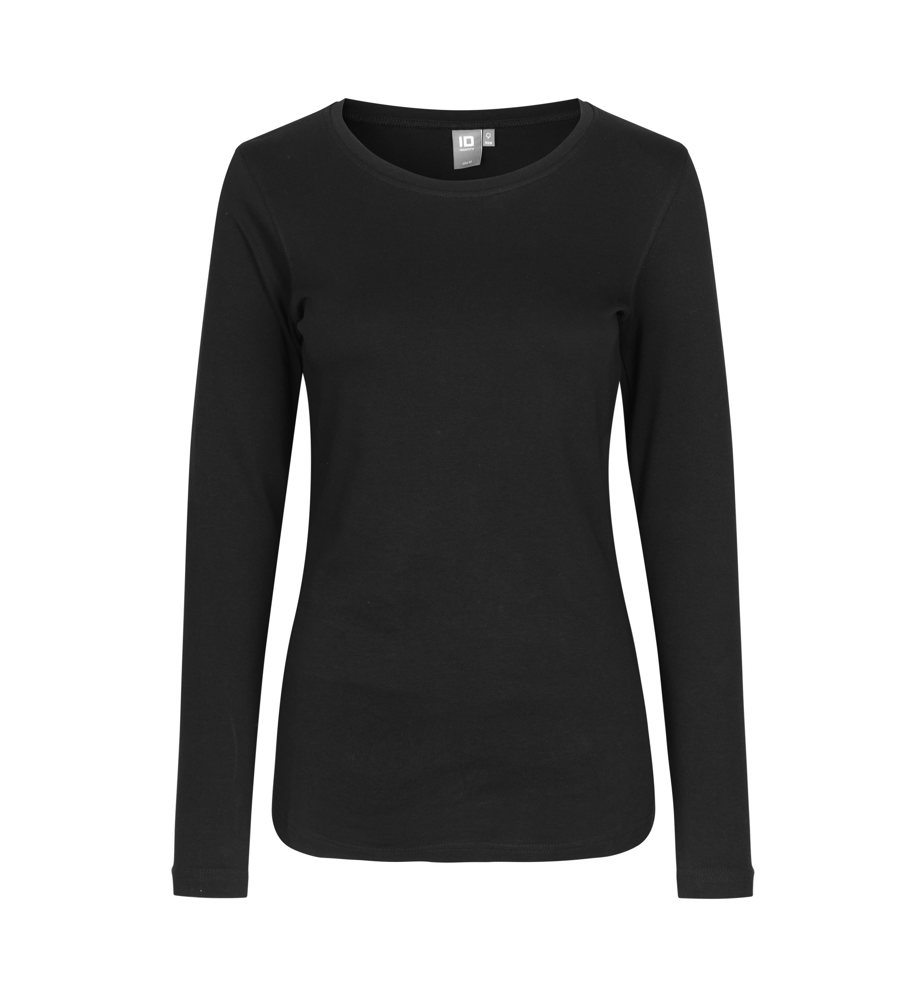 Interlock T-shirt | lange mouw | dames - Zwart (C-900)