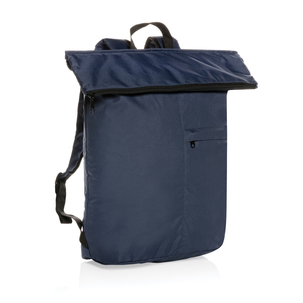 Dillon AWARE™ RPET lichtgewicht opvouwbare rugzak - donkerblauw (± PMS 19-3932TCX)