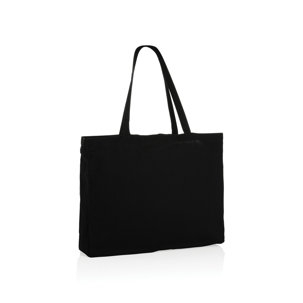 Impact AWARE ™ gerecycled katoenen shopper 145gsm - zwart (± PMS Black)