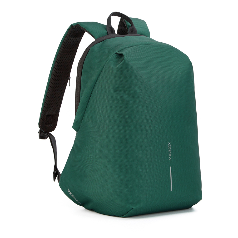 Bobby Soft, anti-diefstal rugzak - forest green, zwart (± PMS 316/ ± PMS Black)