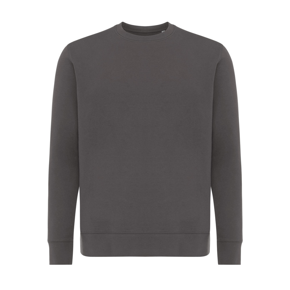 IQONIQ Etosha lichtgewicht gerecycled katoen sweater - antraciet (± PMS 19-3900 TCX)