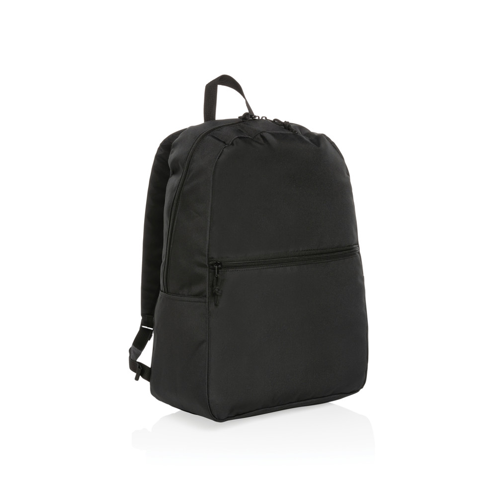 Impact AWARE™ RPET lichtgewicht rugzak - zwart (± PMS Black)