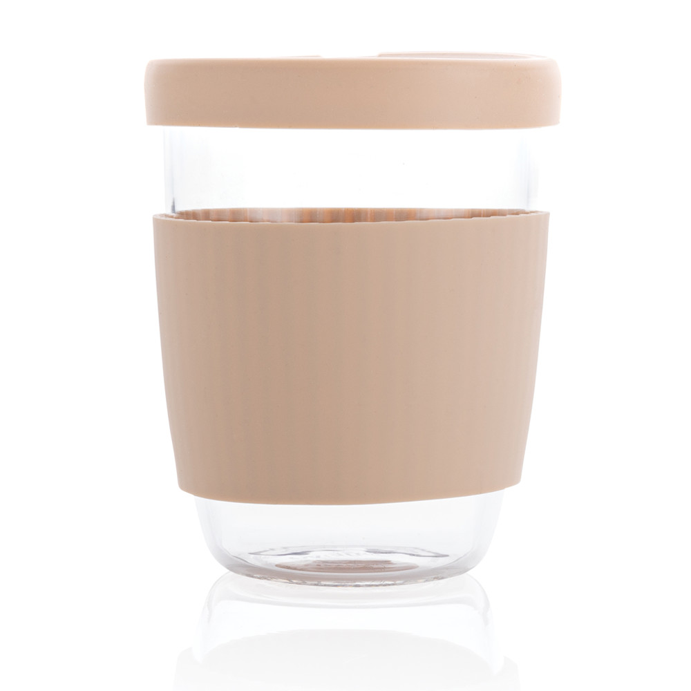 Ukiyo borosilicaat glas met siliconen deksel en sleeve
