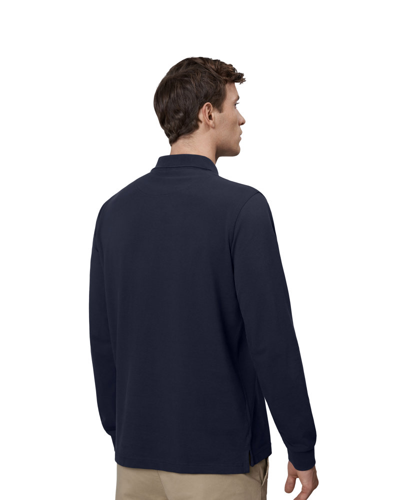 Poloshirt met lange mouw | stretch