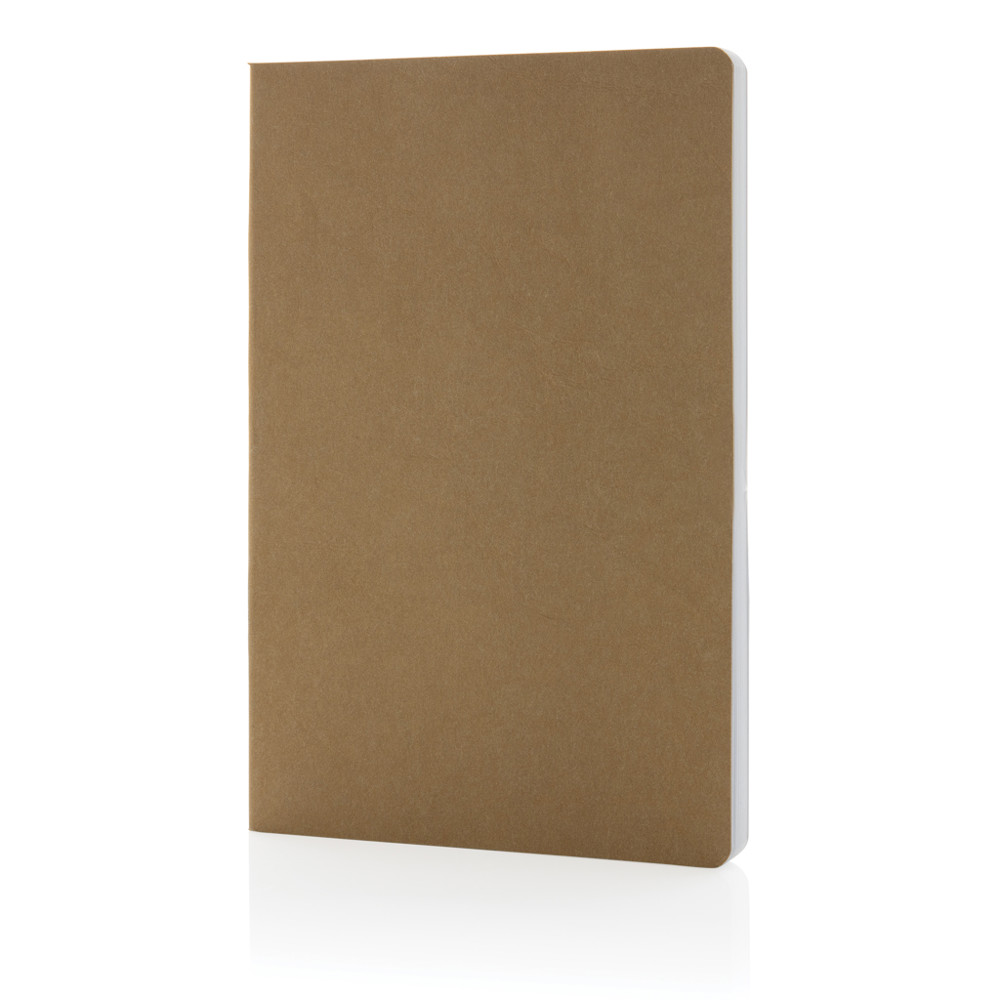 Salton A5 GRS gecertificeerd recycled papieren notitieboek - bruin (± PMS brown)