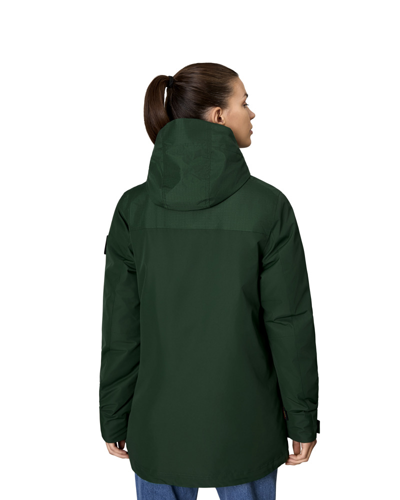 Gewatteerde winterjas met capuchon | dames