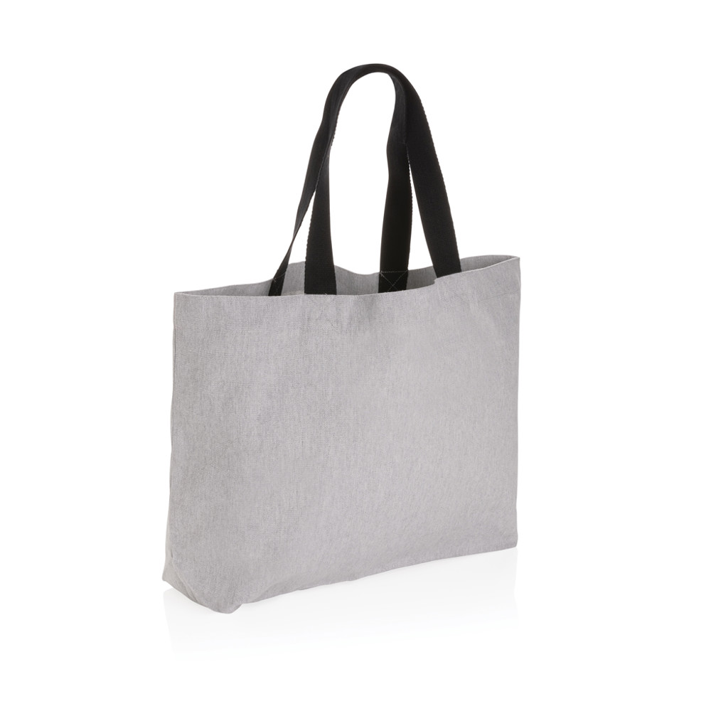 Impact Aware™ recycled canvas XL draagtas 240gsm ongeverfd - grijs (± PMS 427)