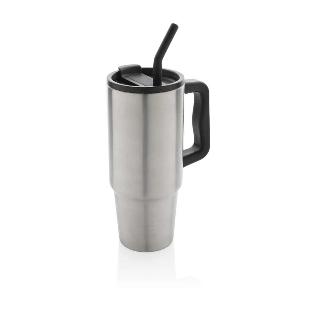 Embrace deluxe RCS recycled RVS drinkbeker 900ml - zilver (± PMS 428)