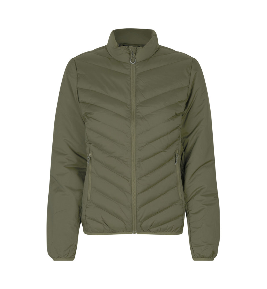Gewatteerde jas | stretch | dames - Olijf (C-570)