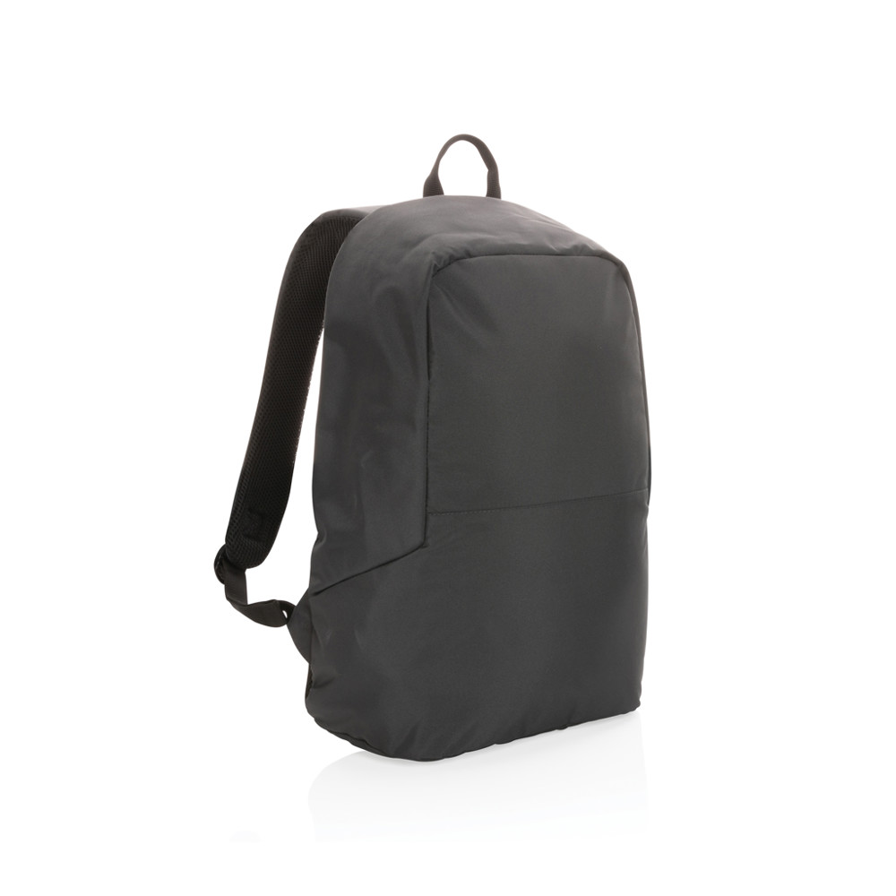 Impact AWARE™ RPET standaard anti-diefstal rugzak - zwart (± PMS Black)