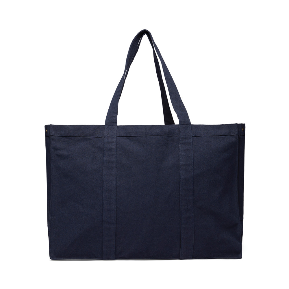 VINGA Hilo AWARE™ recycled canvas maxi draagtas - donkerblauw (± PMS 19-4010)