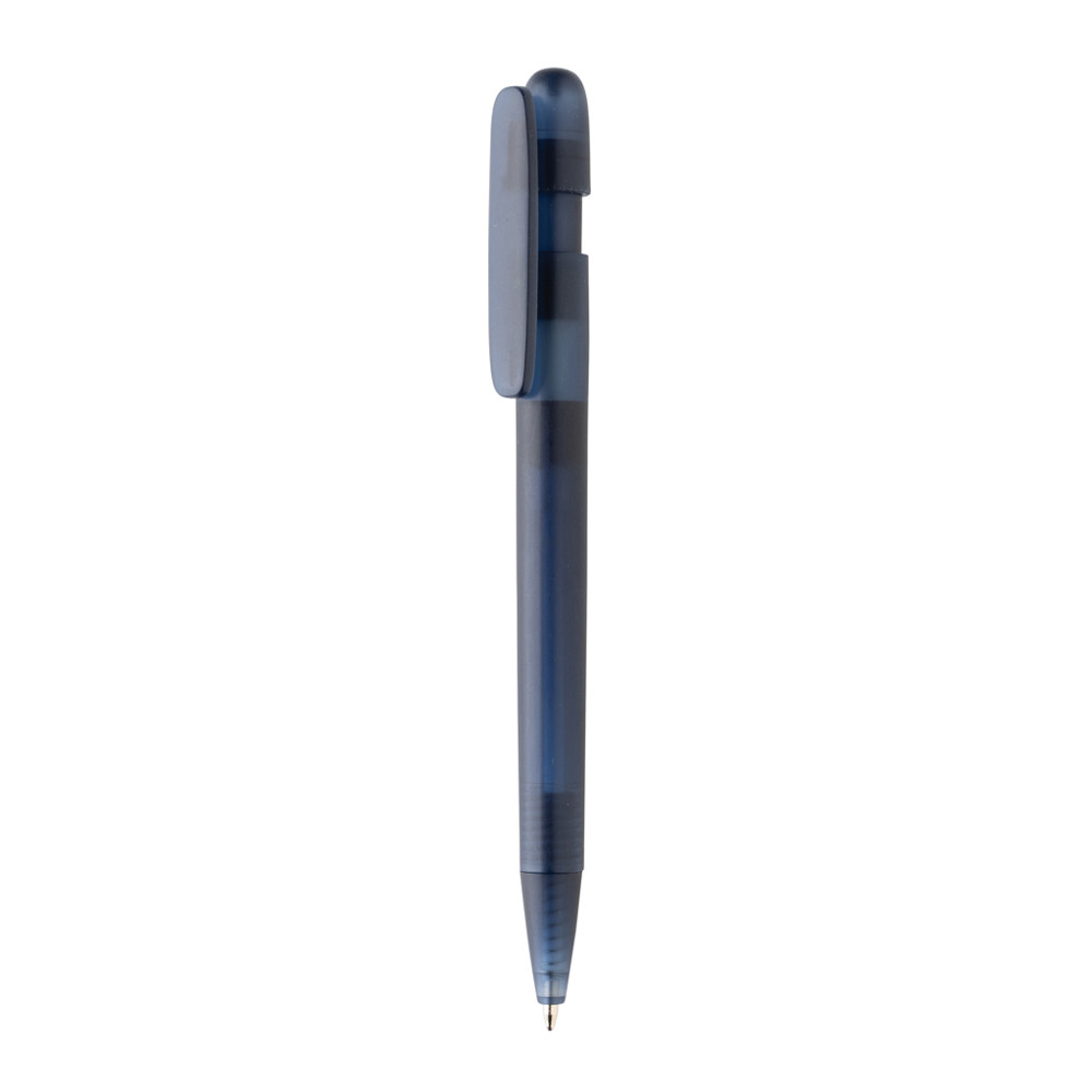 Devin GRS-gecertificeerde RABS-pen transparant - donkerblauw (± PMS 4280C)