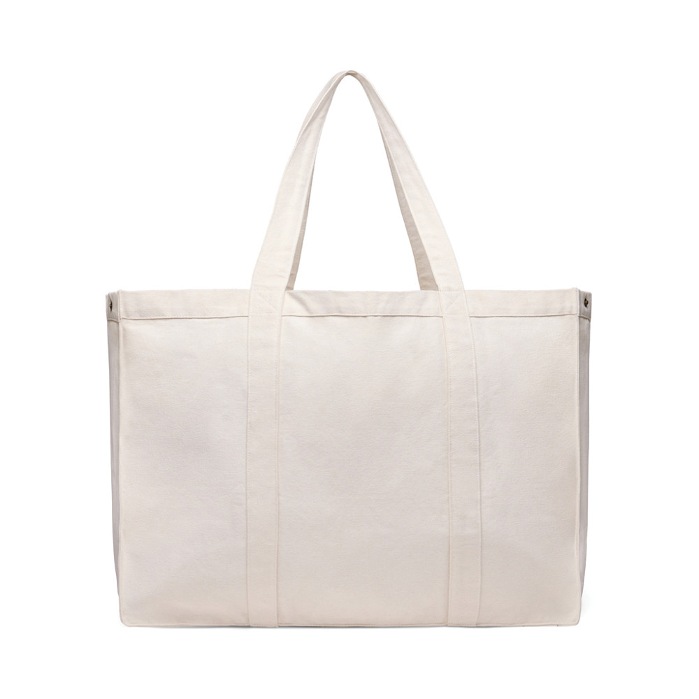 VINGA Hilo AWARE™ recycled canvas maxi draagtas - gebroken wit (± PMS 11-4801 TCX)