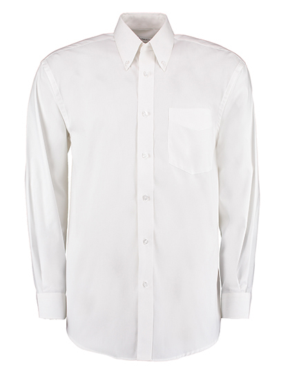Kustom Kit - Men´s Classic Fit Premium Oxford Shirt Long Sleeve - White