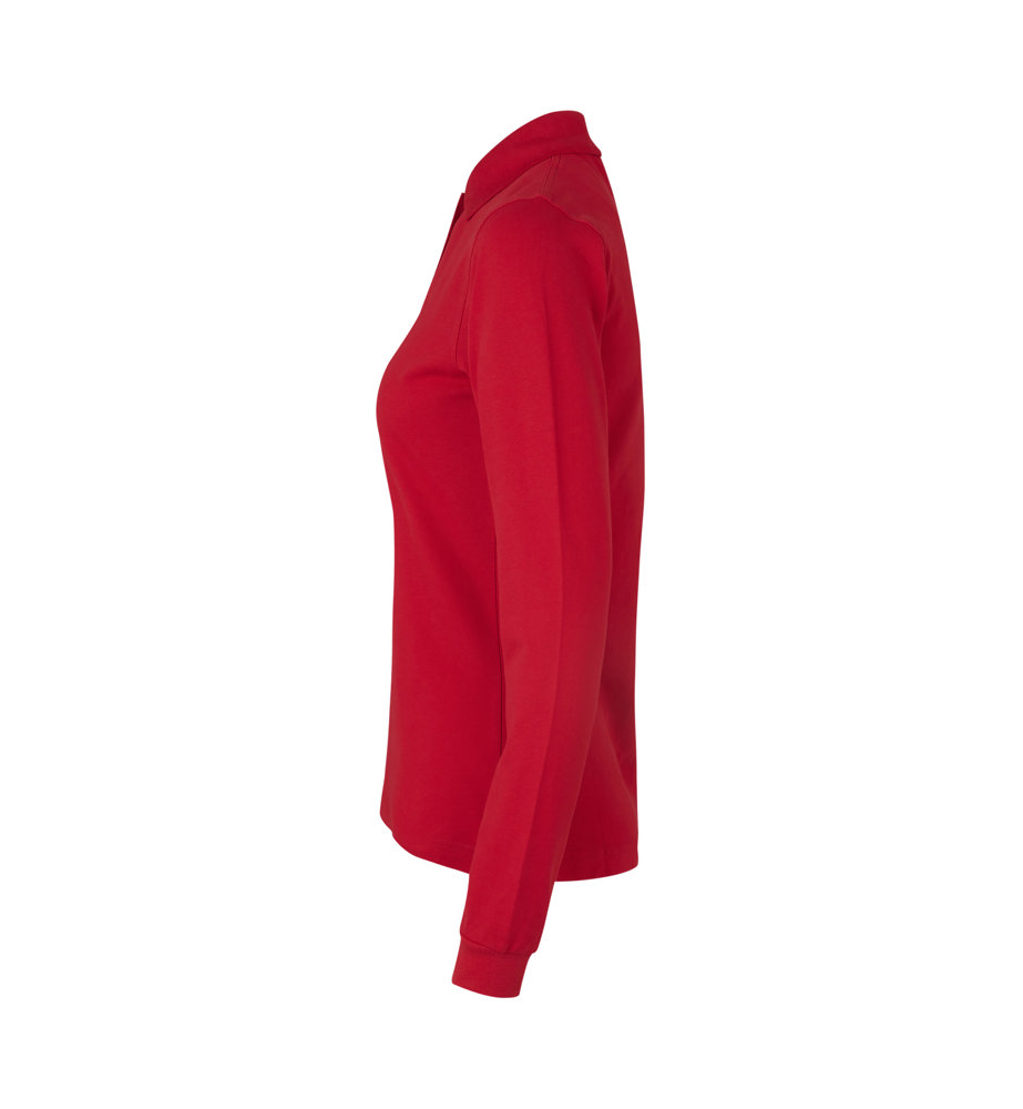 Poloshirt met lange mouw | stretch | dames