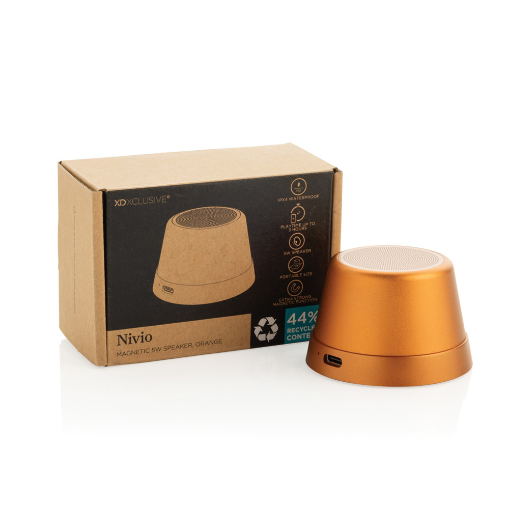 Nivio RCS gerecycled aluminum magnetische 5W Speaker
