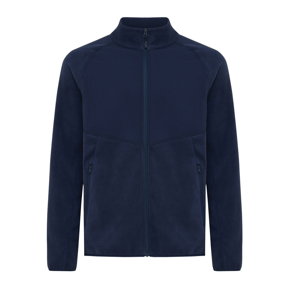 IQONIQ Talung gerecycled polyester fleece jas met rits - donkerblauw (± PMS 19-3923TCX)