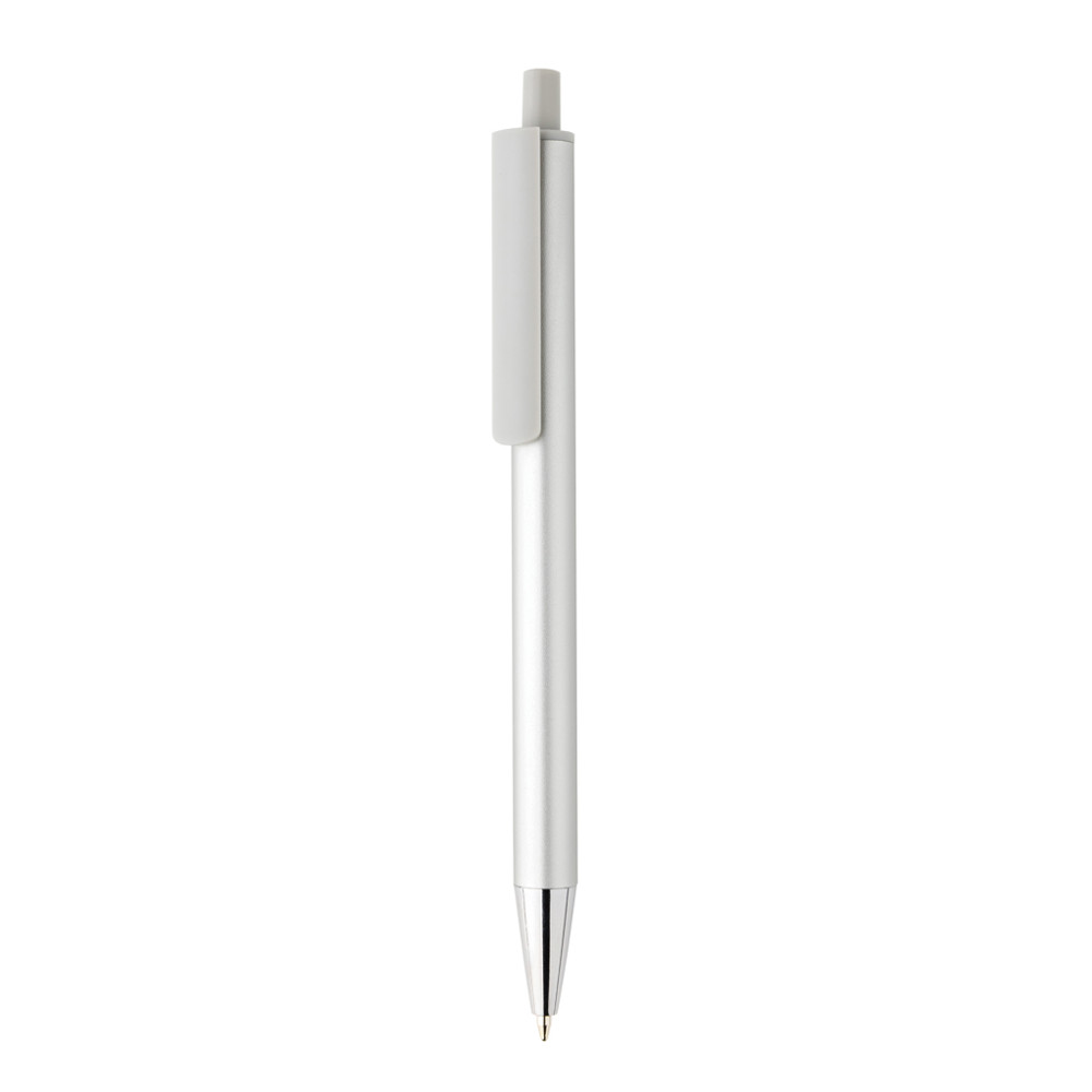 Amisk RCS-gecertificeerde pen van gerecycled aluminium - zilver, grijs (± PMS 428/ ± PMS Cool Grey 6)