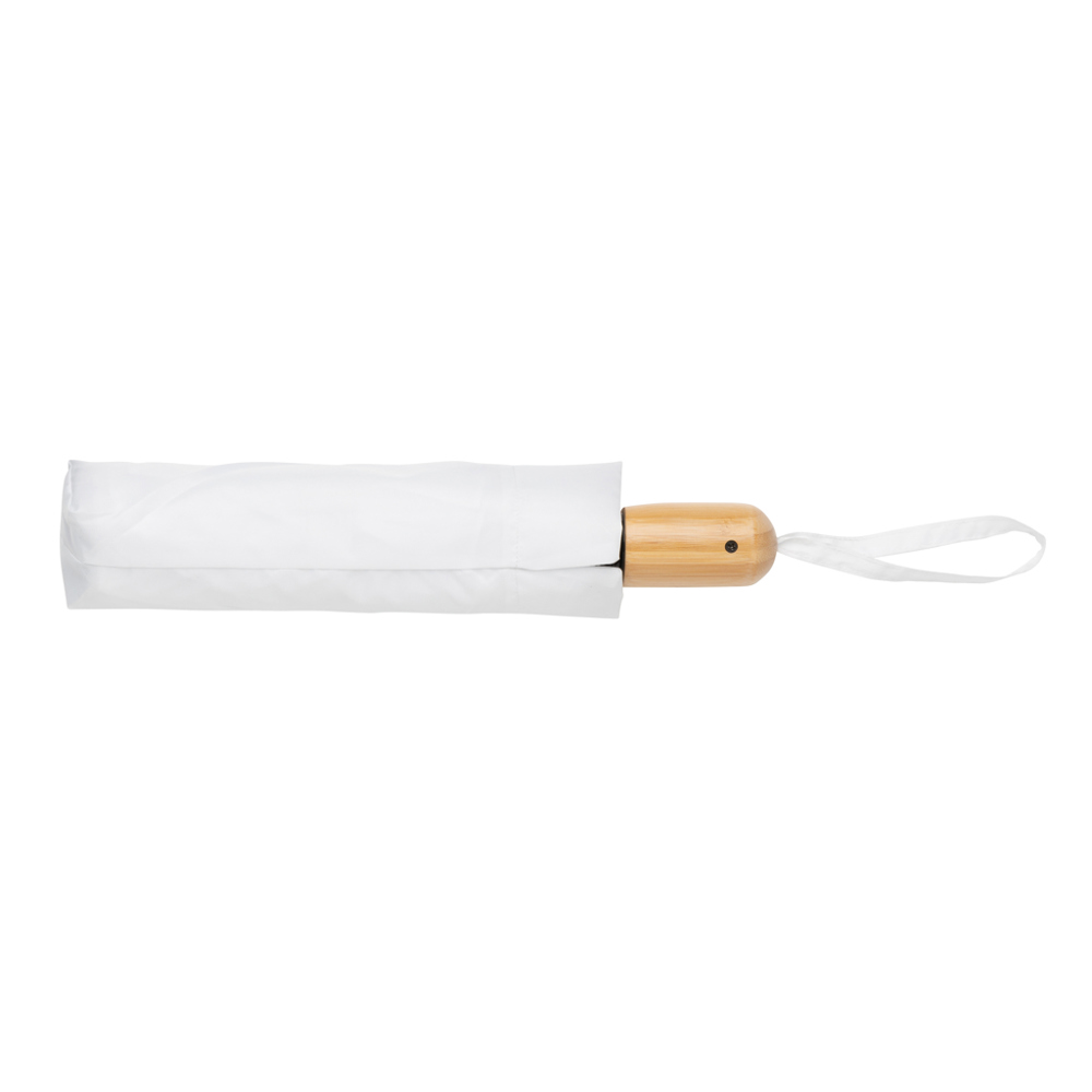 21" Impact AWARE™ RPET 190T bamboe auto open/dicht paraplu