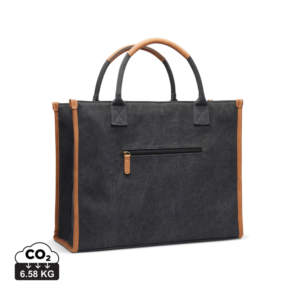 VINGA Bosler RCS recycled canvas office draagtas